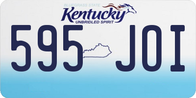 KY license plate 595JOI