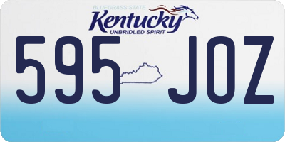 KY license plate 595JOZ