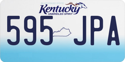 KY license plate 595JPA