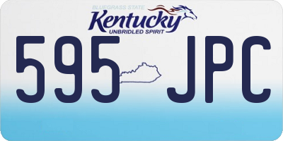 KY license plate 595JPC