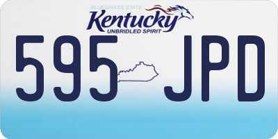 KY license plate 595JPD