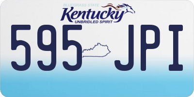 KY license plate 595JPI