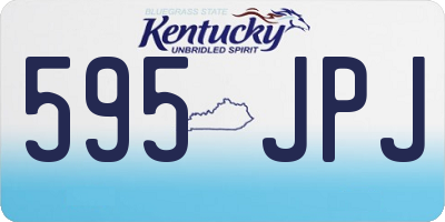 KY license plate 595JPJ