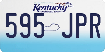 KY license plate 595JPR