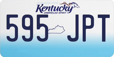 KY license plate 595JPT