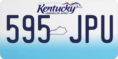 KY license plate 595JPU