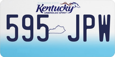 KY license plate 595JPW