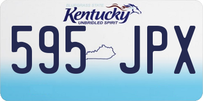 KY license plate 595JPX