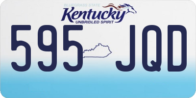 KY license plate 595JQD
