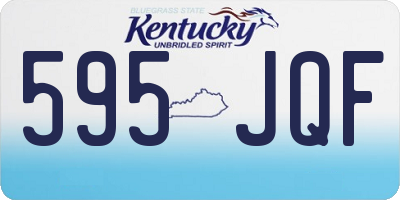 KY license plate 595JQF