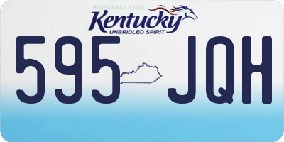KY license plate 595JQH