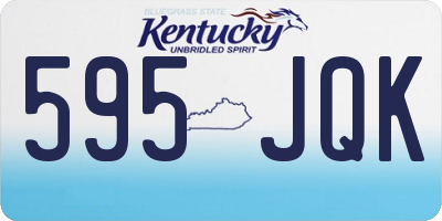 KY license plate 595JQK