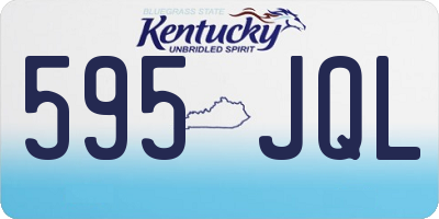 KY license plate 595JQL