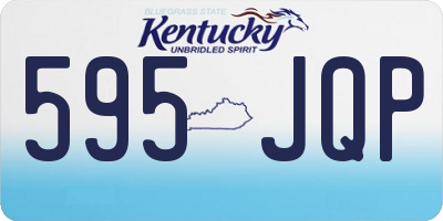 KY license plate 595JQP