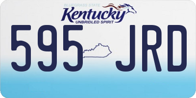 KY license plate 595JRD