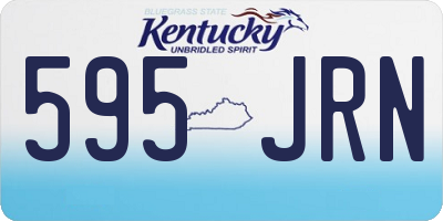 KY license plate 595JRN