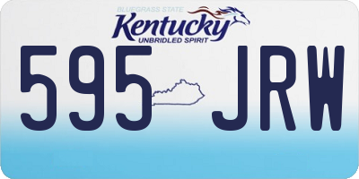 KY license plate 595JRW