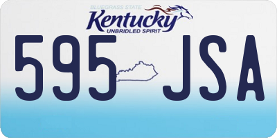 KY license plate 595JSA