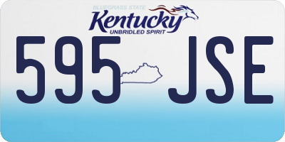 KY license plate 595JSE
