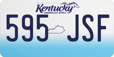 KY license plate 595JSF
