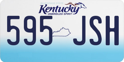 KY license plate 595JSH