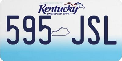 KY license plate 595JSL