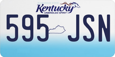 KY license plate 595JSN