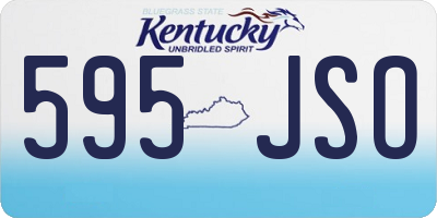 KY license plate 595JSO