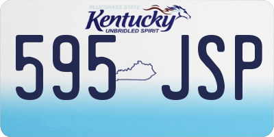 KY license plate 595JSP