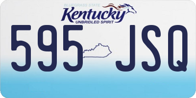 KY license plate 595JSQ