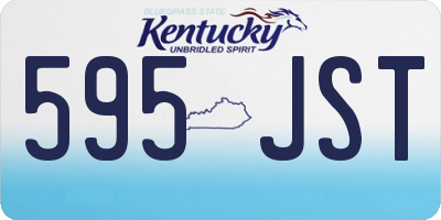 KY license plate 595JST