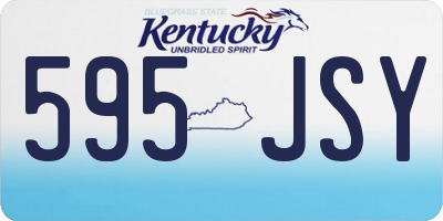 KY license plate 595JSY