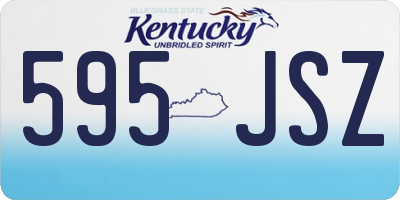 KY license plate 595JSZ
