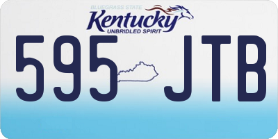 KY license plate 595JTB