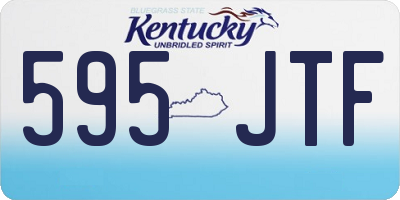 KY license plate 595JTF