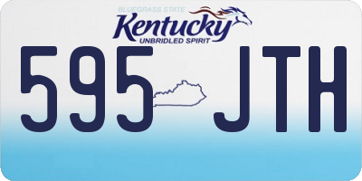 KY license plate 595JTH