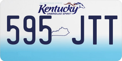 KY license plate 595JTT