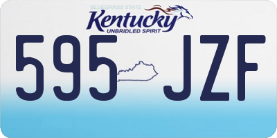 KY license plate 595JZF