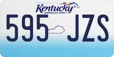KY license plate 595JZS
