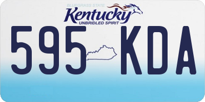 KY license plate 595KDA