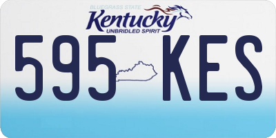 KY license plate 595KES