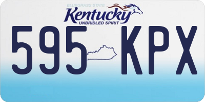 KY license plate 595KPX
