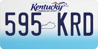KY license plate 595KRD