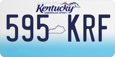 KY license plate 595KRF