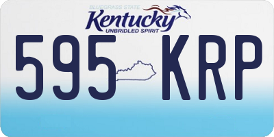 KY license plate 595KRP