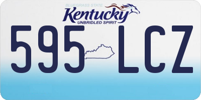 KY license plate 595LCZ