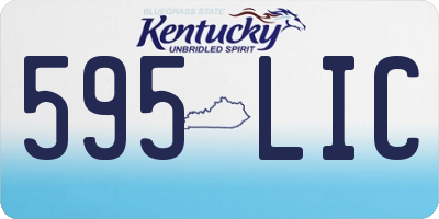 KY license plate 595LIC