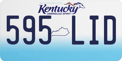 KY license plate 595LID