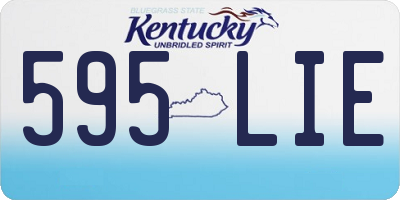 KY license plate 595LIE