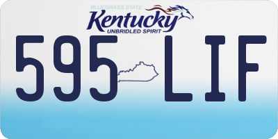 KY license plate 595LIF